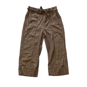 Joie Olive Green Wide Leg Linen Pants Size Large